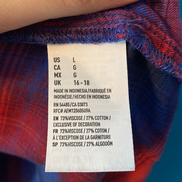 American Eagle Vintage Boyfriend Flannel - Picture 3 of 3